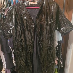 Marni faux leather short sleeve jacket size medium